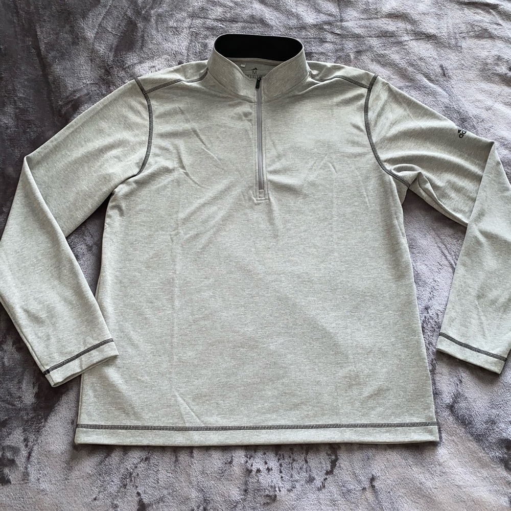 Men’s grey adidas quarter zip pullover, Size M